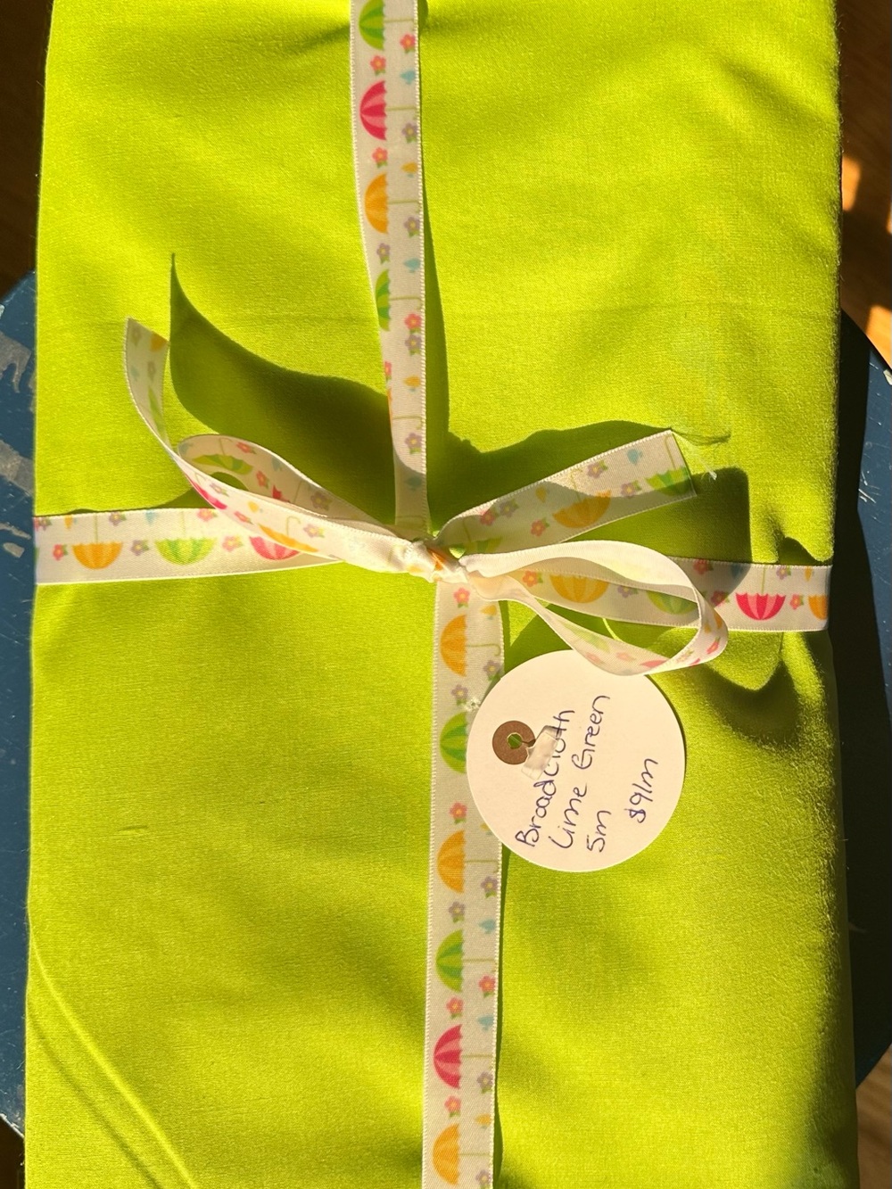 Lime Green broadcloth - 5 meters